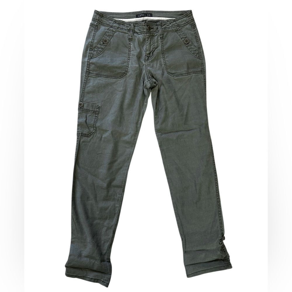 Level 99 lightweight linen and LYOCELL Green Cargo Pants size 25